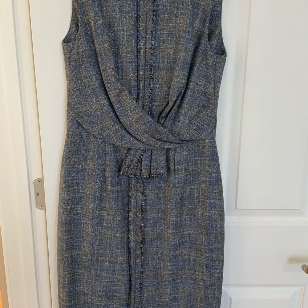 Carolina Herrera Blue-Gray Midi Dress